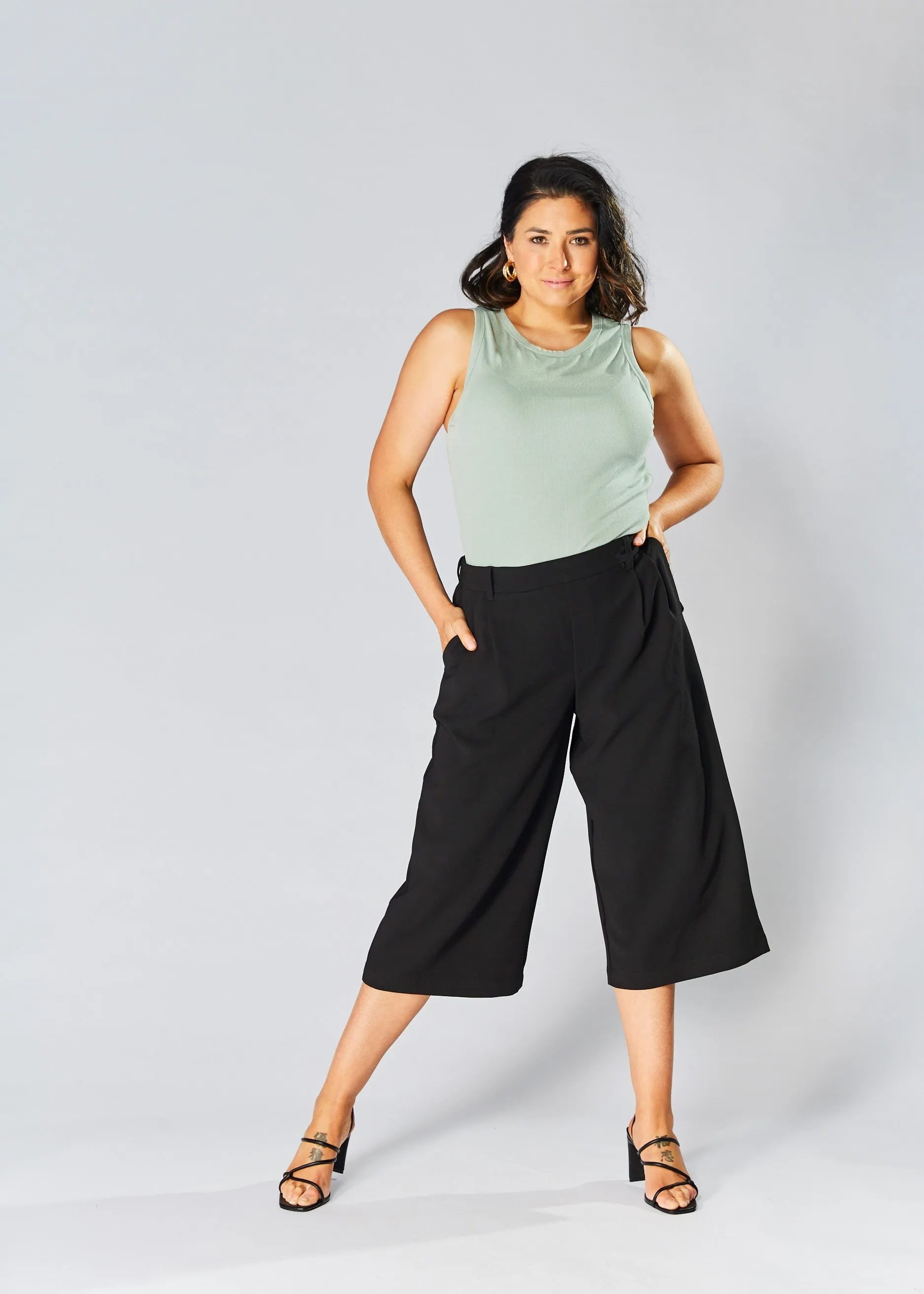 Fitted Rib Tank - Green