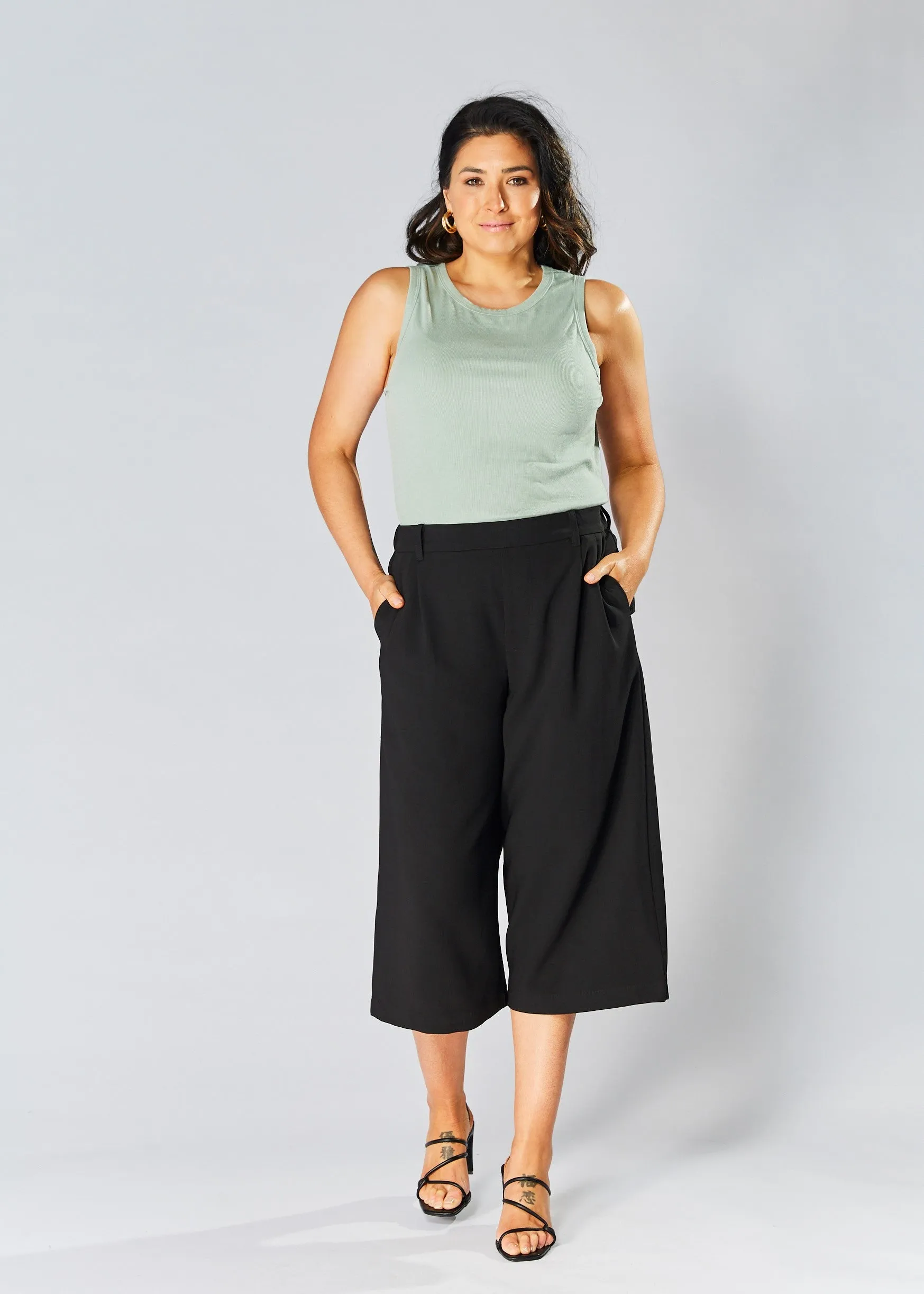 Fitted Rib Tank - Green