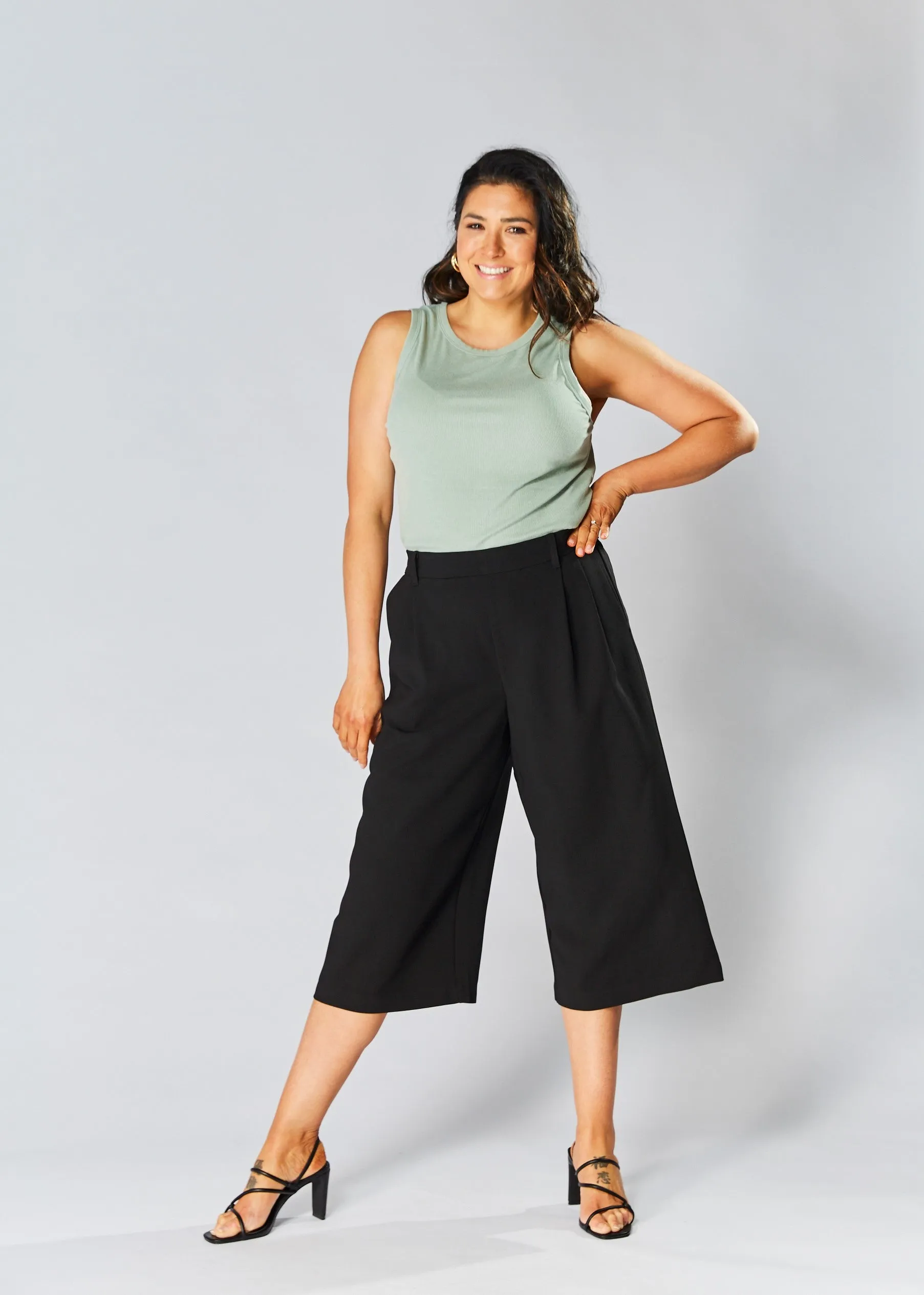 Fitted Rib Tank - Green