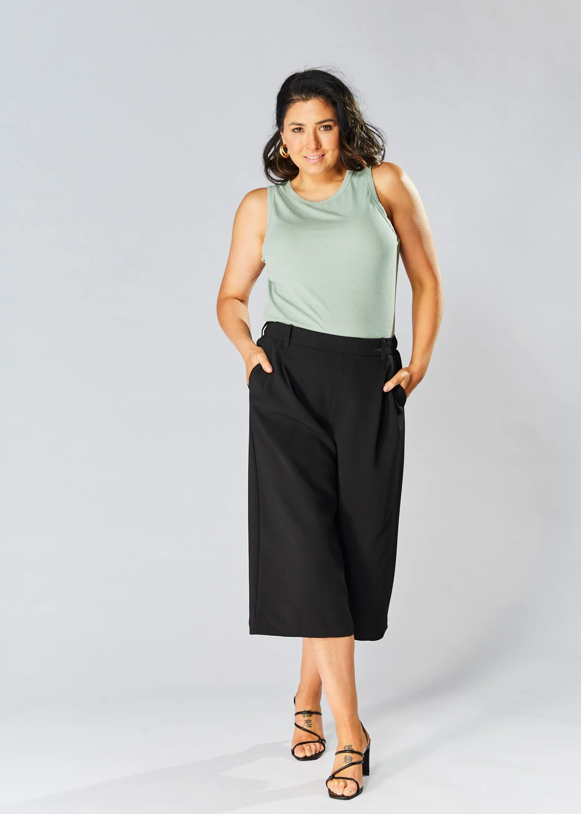 Fitted Rib Tank - Green